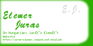 elemer juras business card